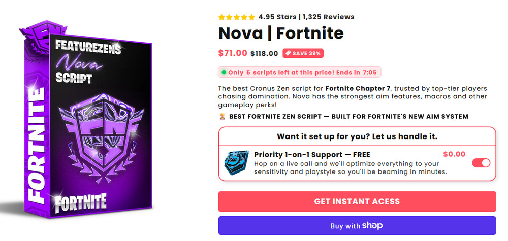 Cronus Zen Script For Fortnite (FEATUREZENS NOVA) BEST DEAL💸