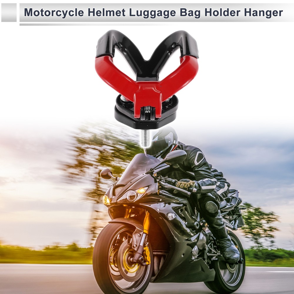 Open-Closed Butterfly Hook Double Motorcycle Hook 1pc Black Red