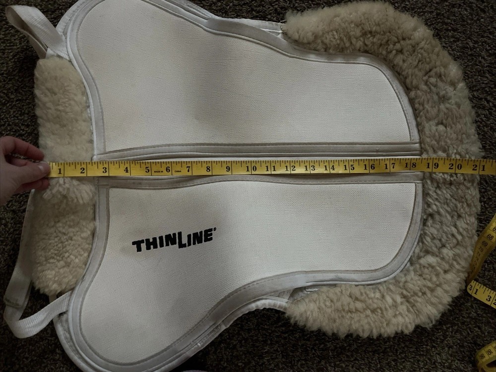ThinLine Shimmable Half Pad, Quilted with Sheepskin Rolls, White, Used