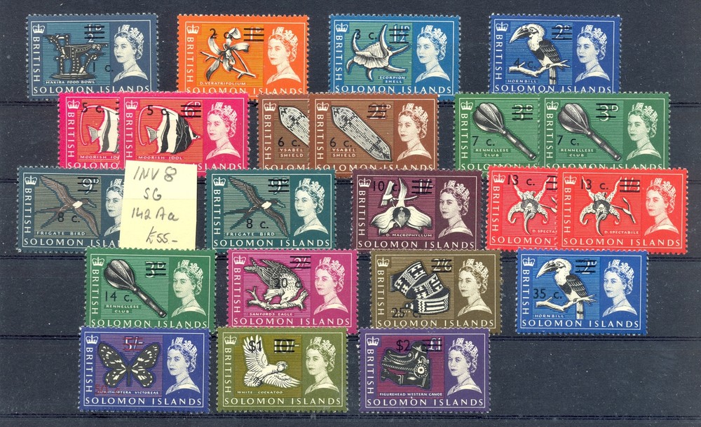 SOLOMON ISLANDS 1966 ** SET INCL. INV 8 -# 142Aa --VF
