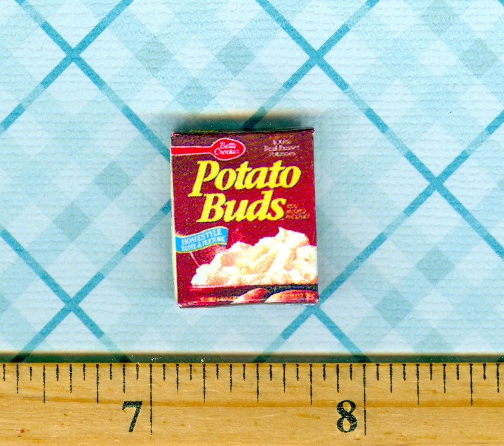 Dollhouse Miniatures Size Instant Mashed Potatoes Box  #2
