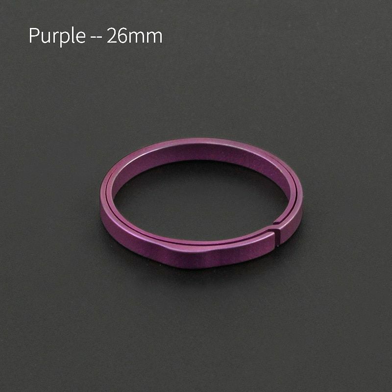 3PCS TC4 Titanium Alloy Key Ring Outer Diameter 20mm/26mm/33mm EDC Tool