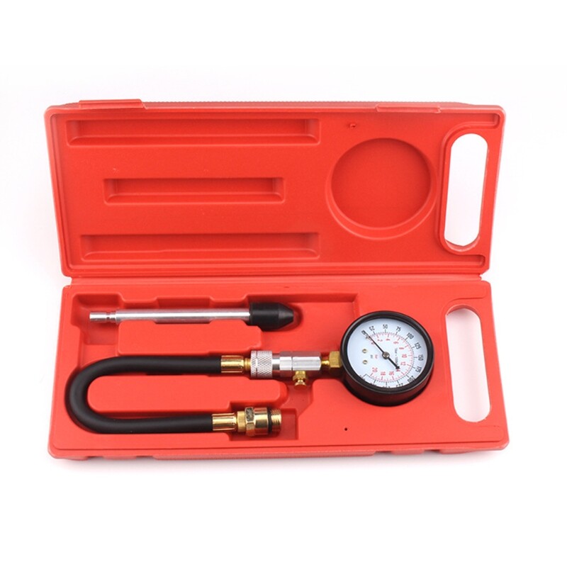 Compression Tester Small Engine Cylinder Test Pressure Gauge Tool Car