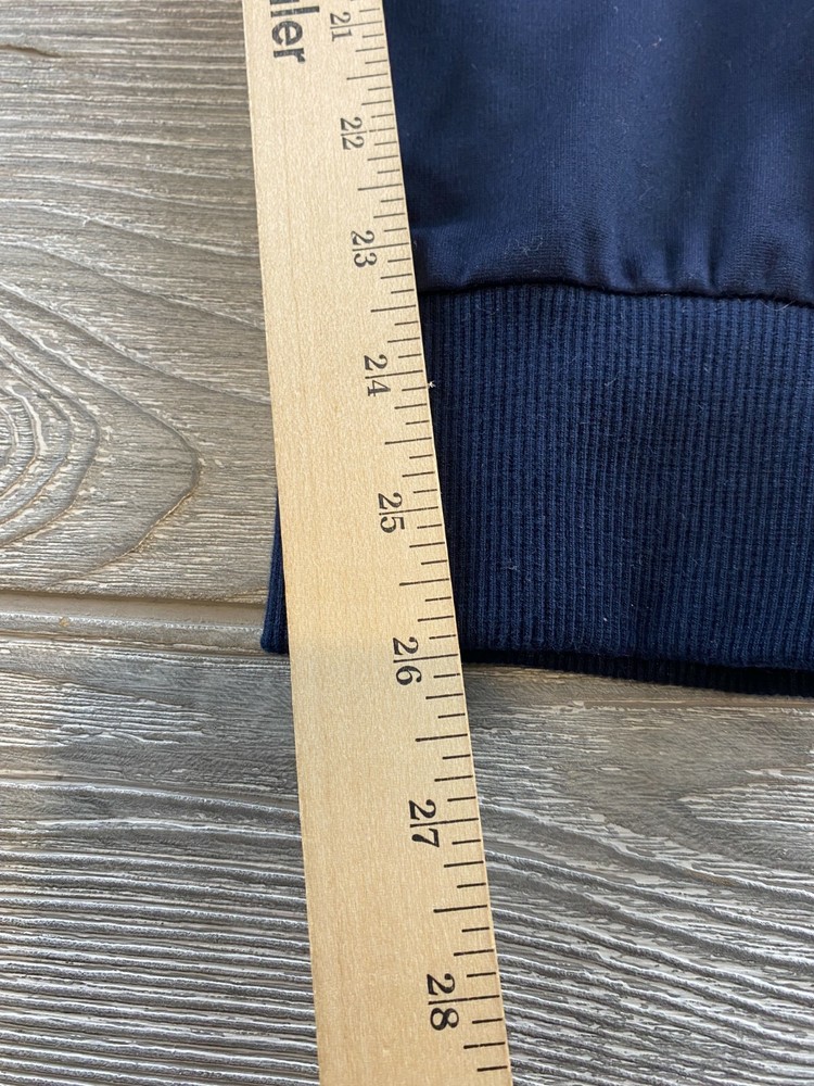 Nylora Drawstring Jogger Sweatpants Side Stripe Logo Navy Blue Sz Mediu