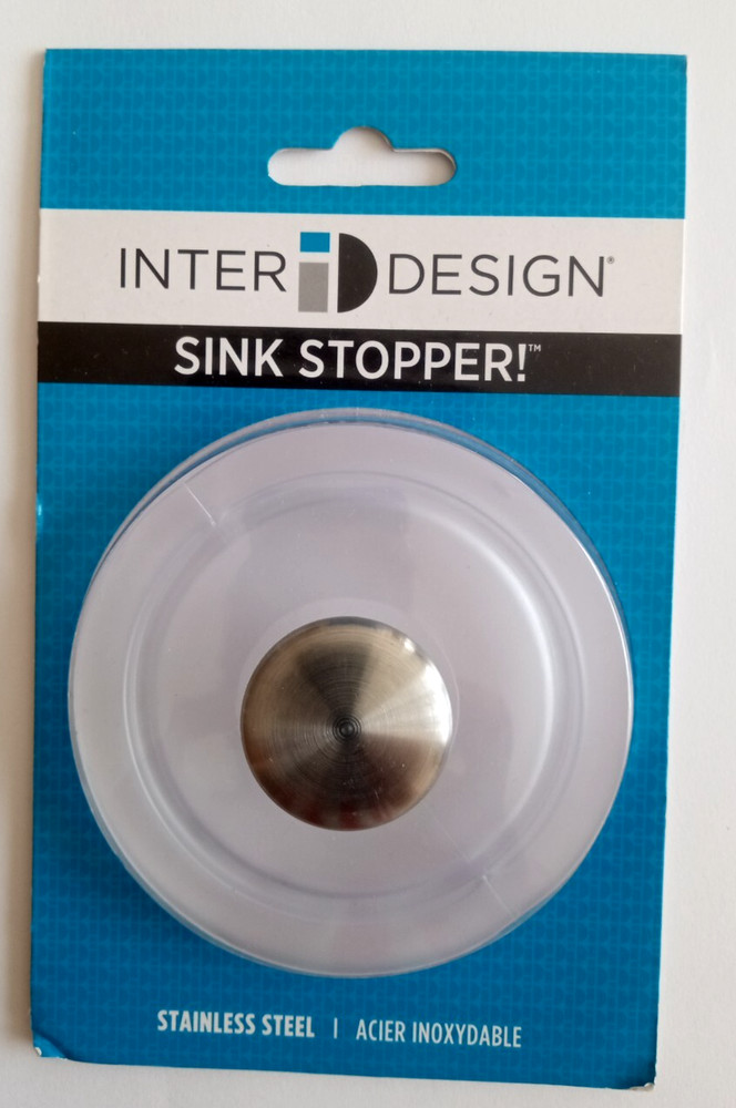 Sink Stopper 3.35" Stainless Steel & Plastic Plug for In by Inter Design-New