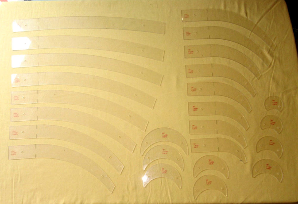 Vintage Clearcite Radius Curve Set in Wooden Box Engineering Architect