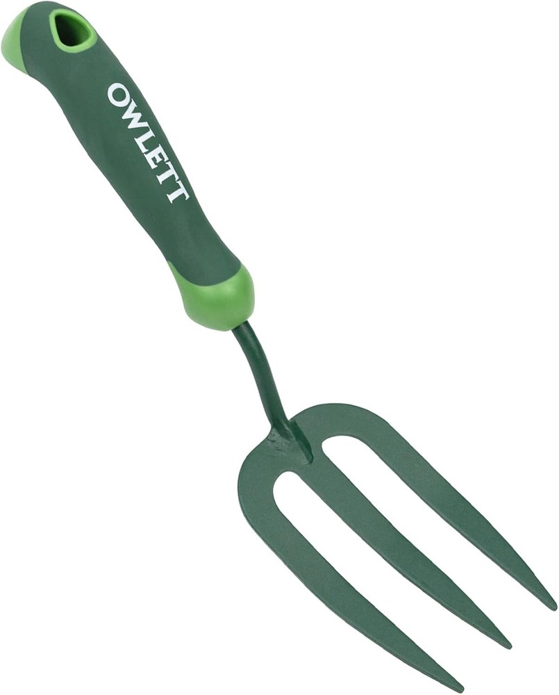 Garden Hand Fork, Carbon Steel Weeder Fork with Rubber Ergonomic Handle, Rust...