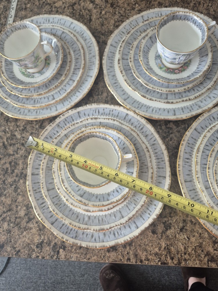 27 piece Dinner Set 4X Royal Albert Silver Birch premium Place Settings +serving