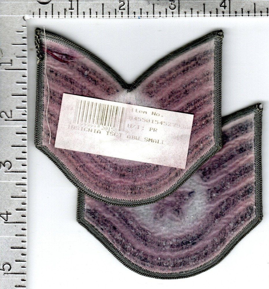 USAF patch (circa 2011-2021) One pair of cloth ABU Technical Sergeant chevrons