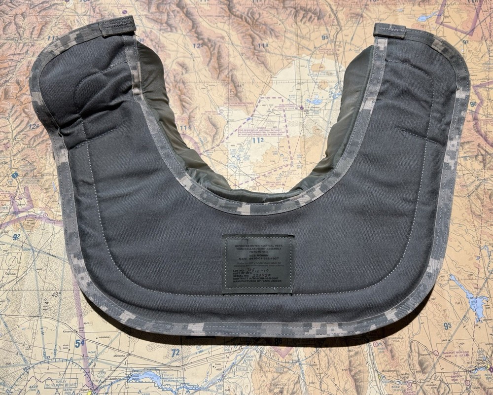 ACU Camouflage Yoke And Collar Front Neck Protector Soft Armor / Medium