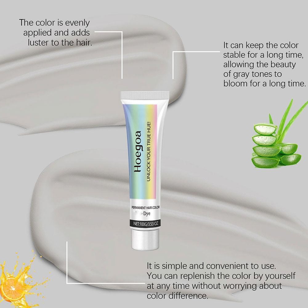 Silver Hair Dye Cream 100g Hot E0