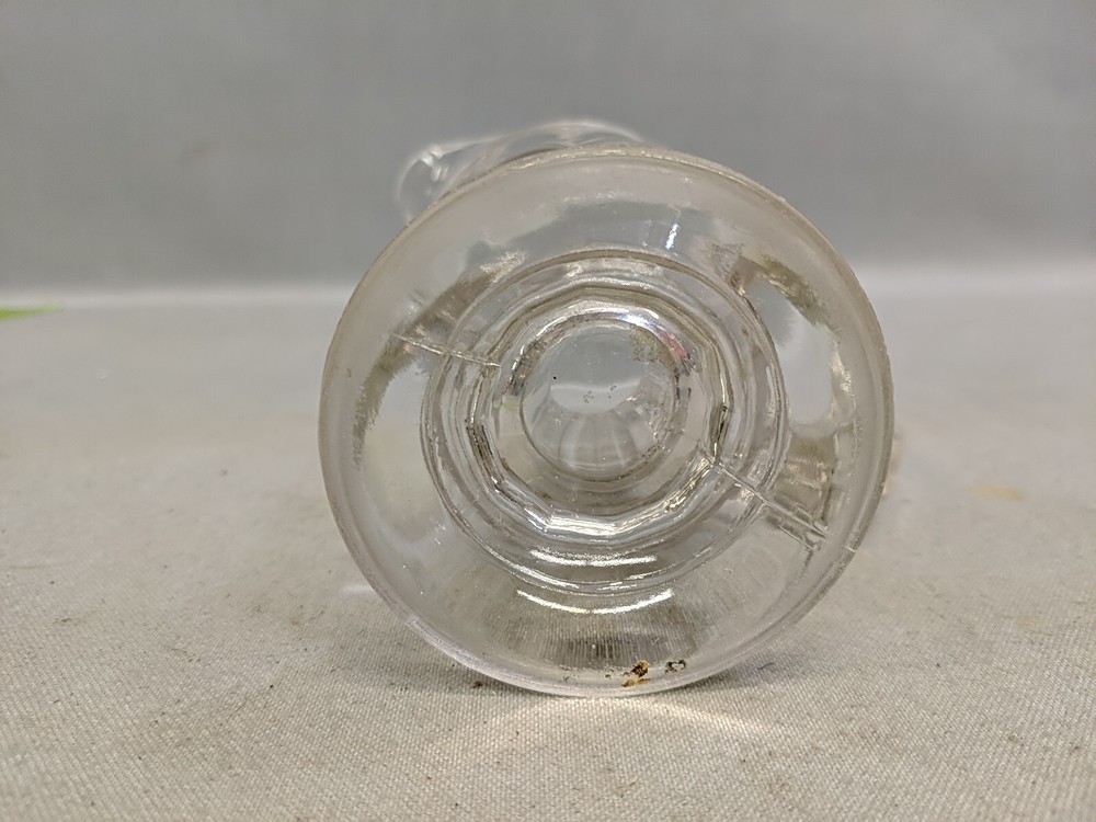 Vintage Clear Glass Ice Lip 6" Pitcher