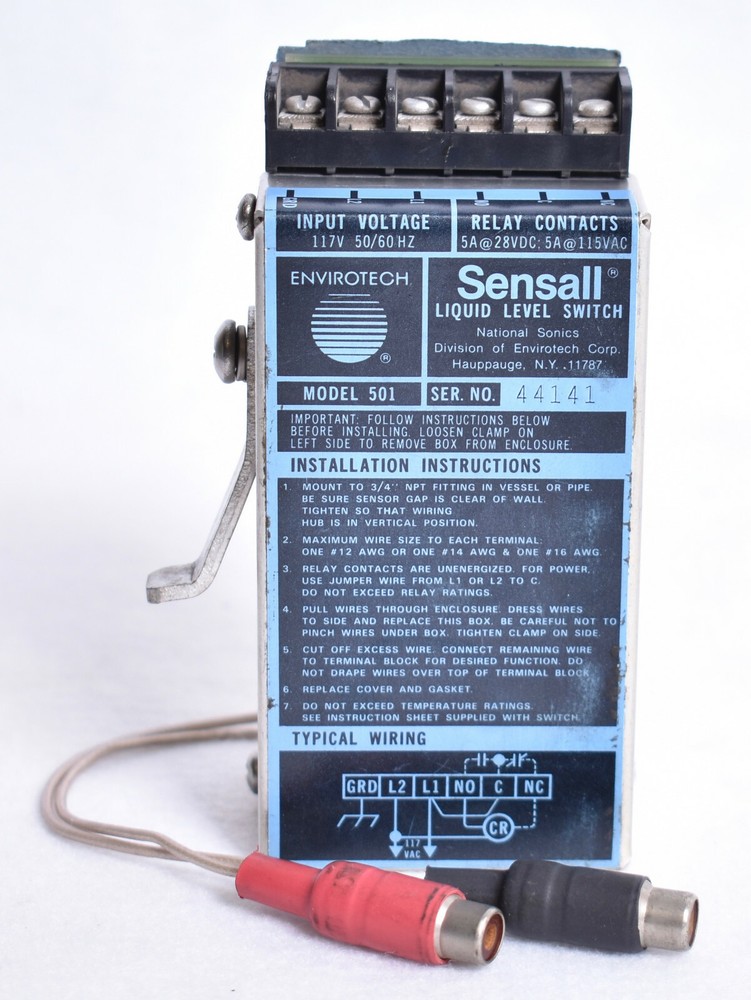 Envirotech Sensall Liquid Level Switch  Model 501