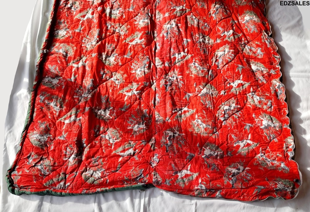 Vintage Sleeping Bag Serval Zipper - Hunting Dog Pheasant Pattern