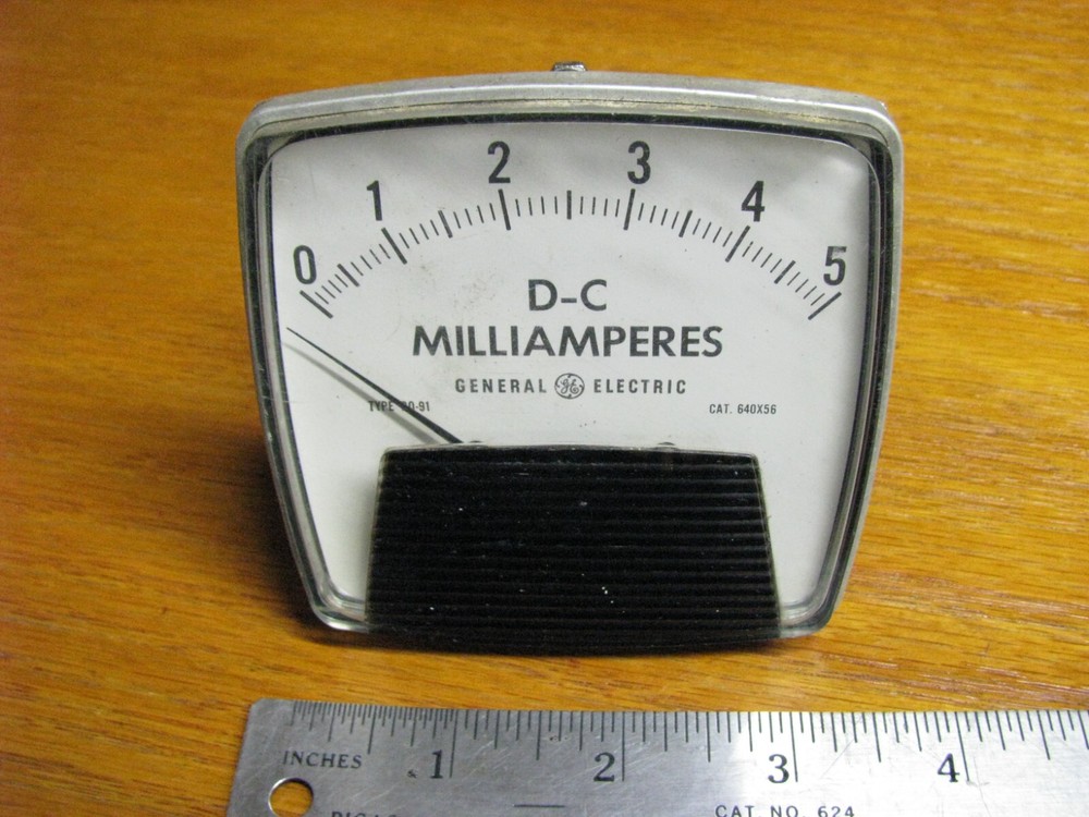 GE 0-5DC Milliampere Panel Meter 640X56