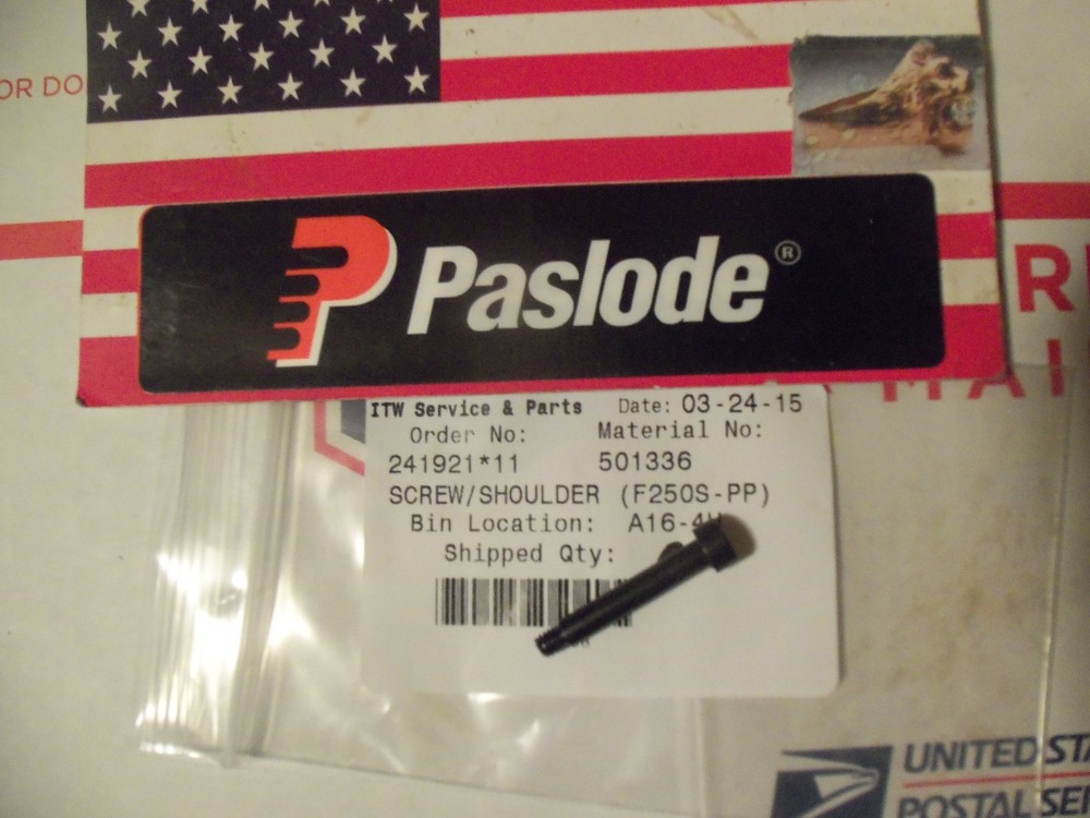 Paslode  Part # 501336  SCREW/SHOULDER (F250S-PP)