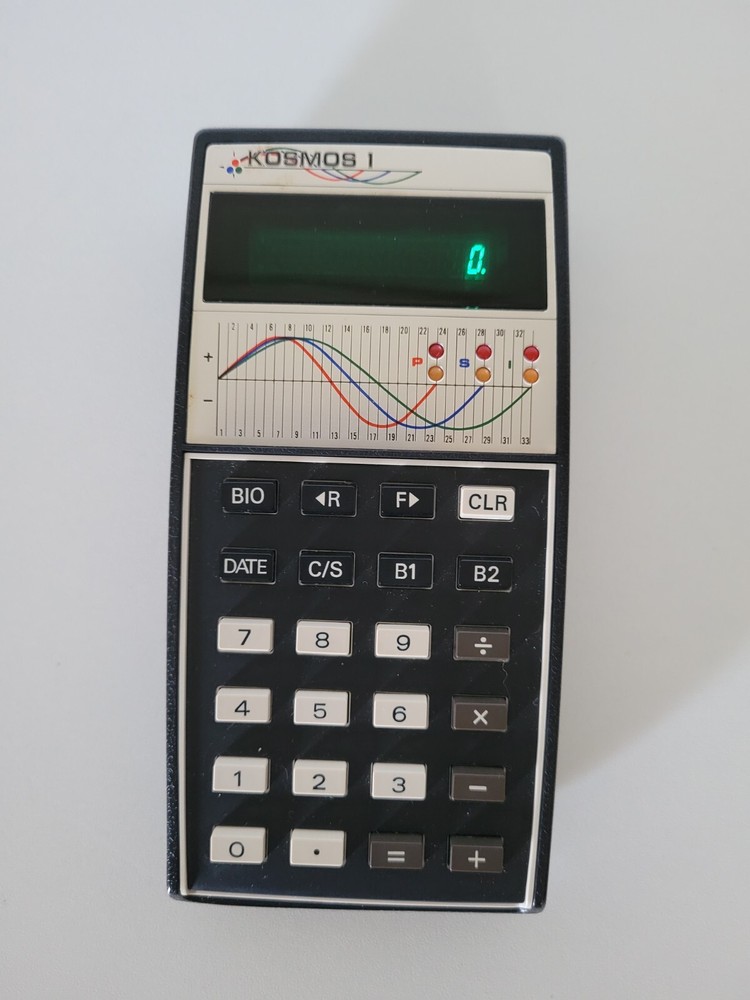 Vintage Kosmos 1 Computer Biorhythm Math Calculator Japan 1977, Working