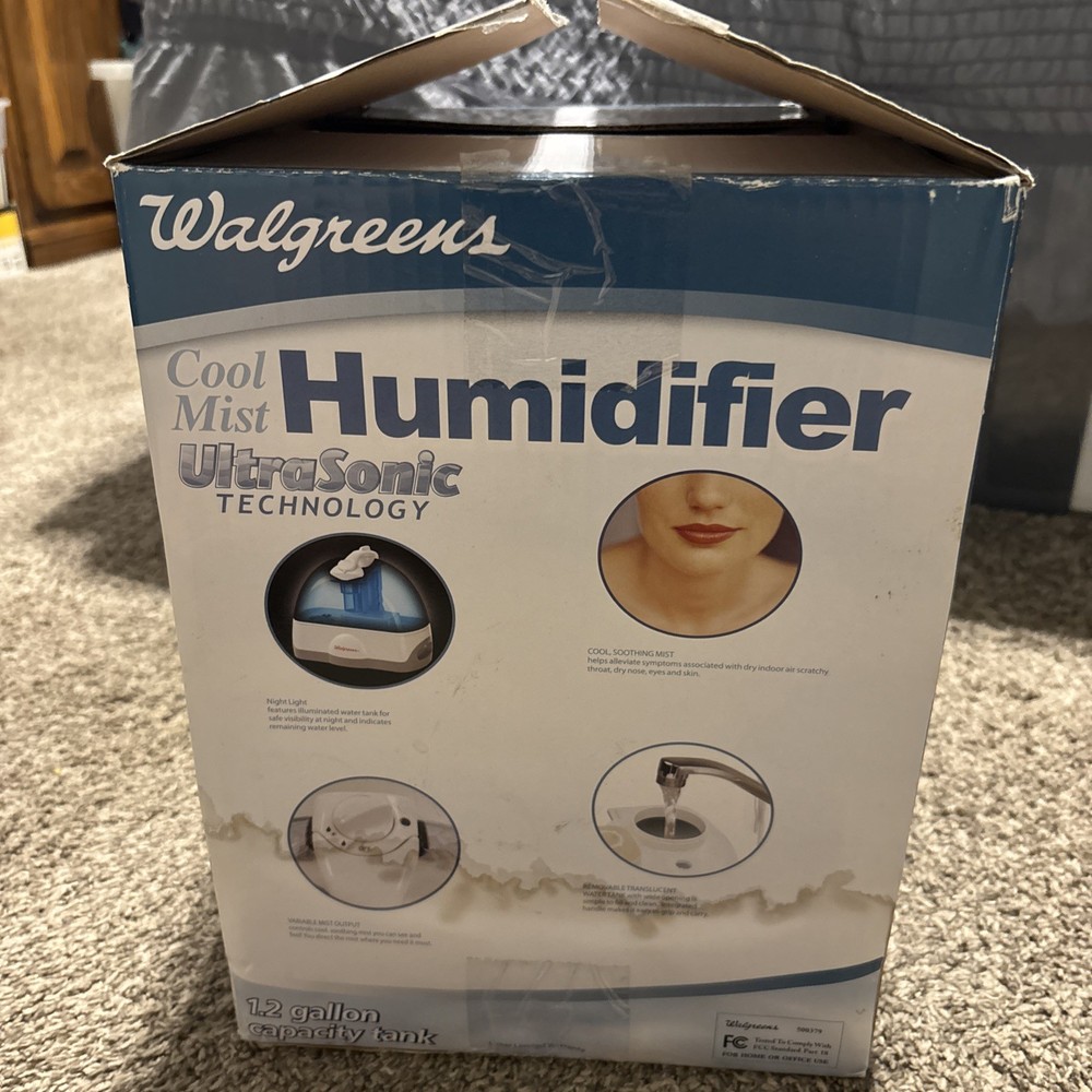 Walgreens Humidifier Ultrasonic Technology 1.2 Gallon Cool Mist & Night Light