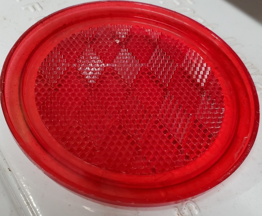 VINTAGE ORIGINAL 3" CLASSIC BICYCLE REAR REFLECTOR LENS