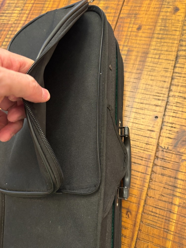 Violin Case Green Fabric Interior Black Exterior