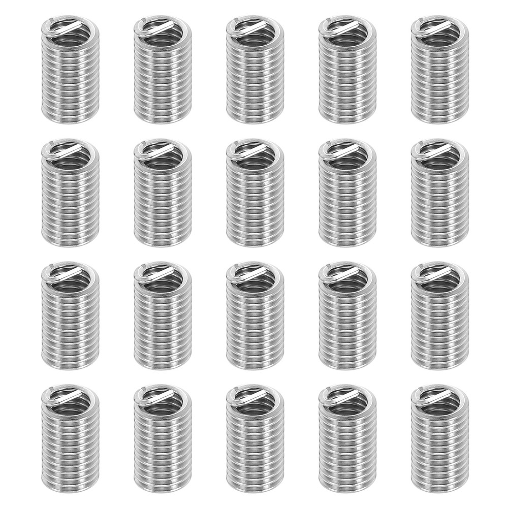 20pcs Wire Thread Inserts 1/4-20 UNC 3D 19.2mm Helical Threaded Sleeve