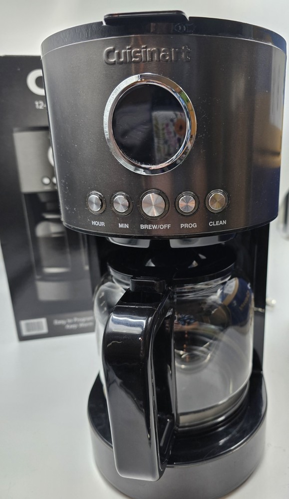 Cuisinart 12 Cup Programmable Coffeemaker BLACK STAINLESS Model# DCC-1220BKS