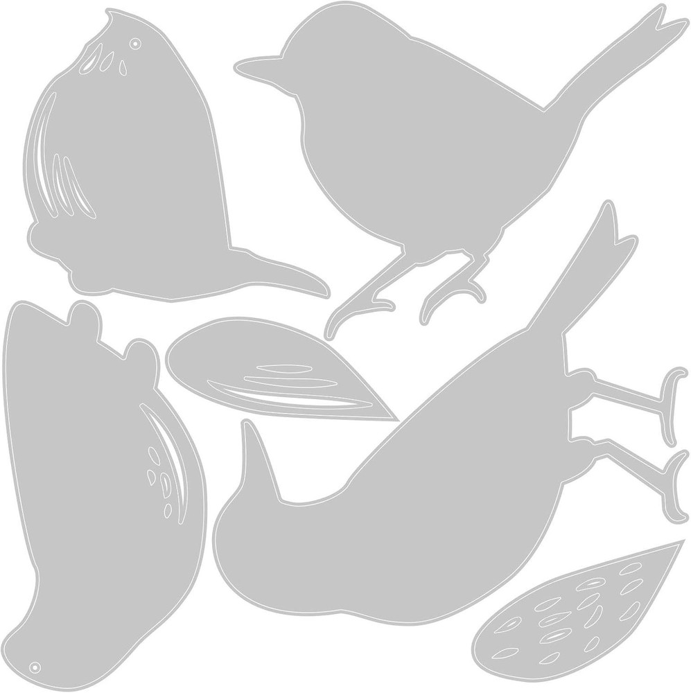Birds Feathered Friends Sizzix Thinlits Bird Die Set by Tim Holtz 664433 NEW!