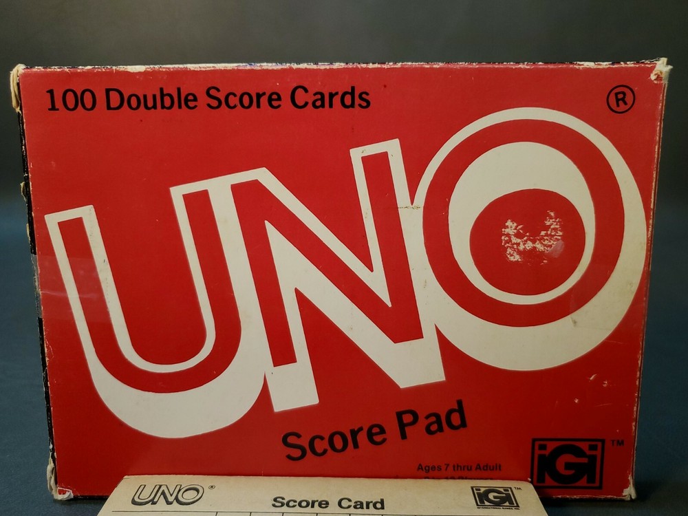Vintage UNO Score Pad - 1978 #4001 - Unused