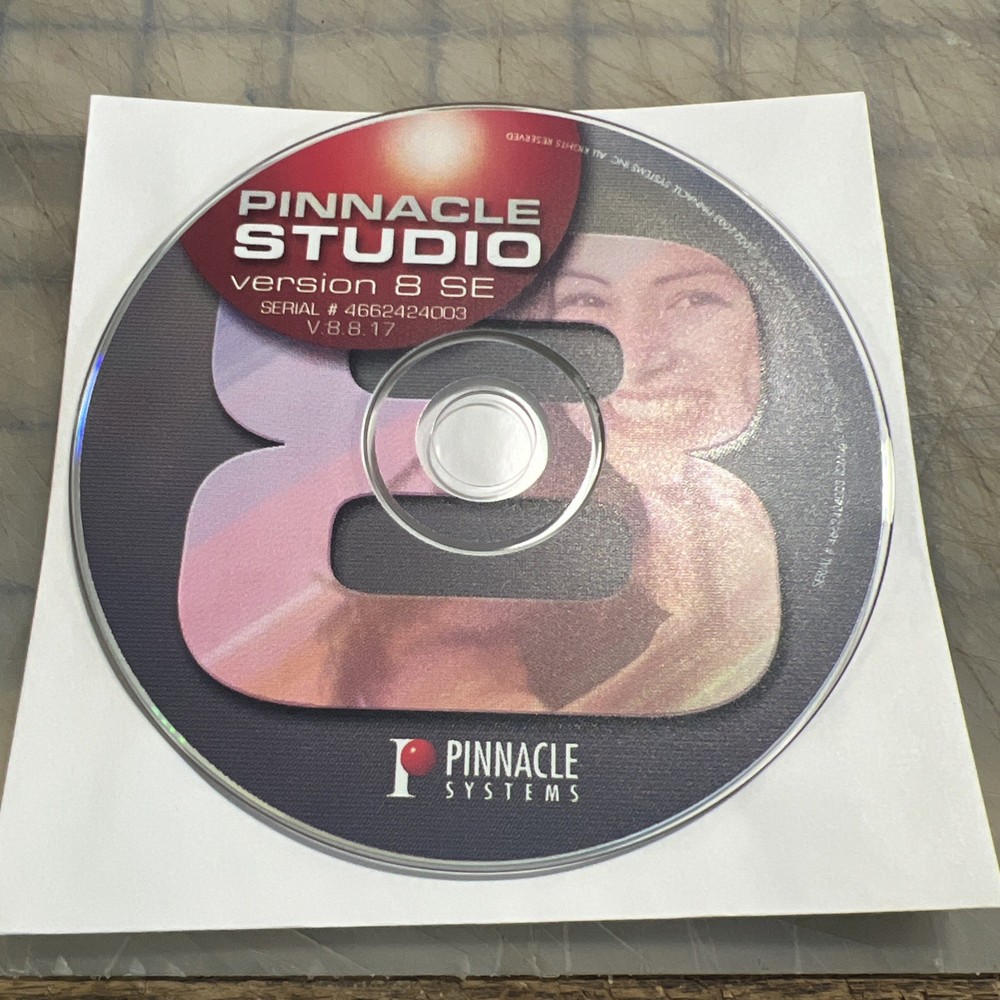 Pinnacle Studio version 8 SE PC Software 2002