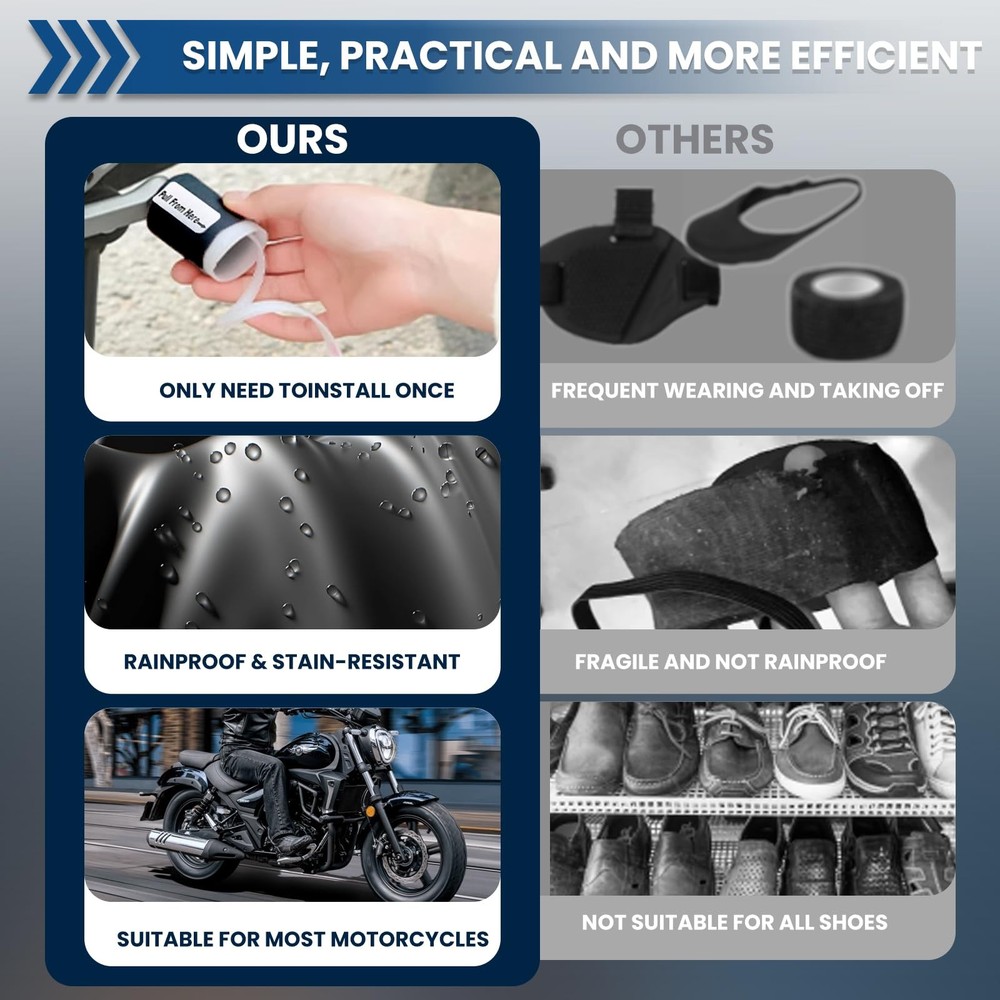 5 Pieces Motorcycle Shifter Shoe Protector - Quick-Fit Universal Boots Protec...