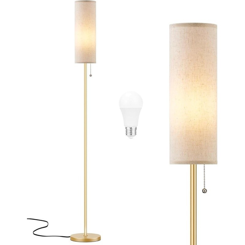 Modern Floor Lamp W/ LED Bulb Adjustable Color Temperature Pull Chain Switch New