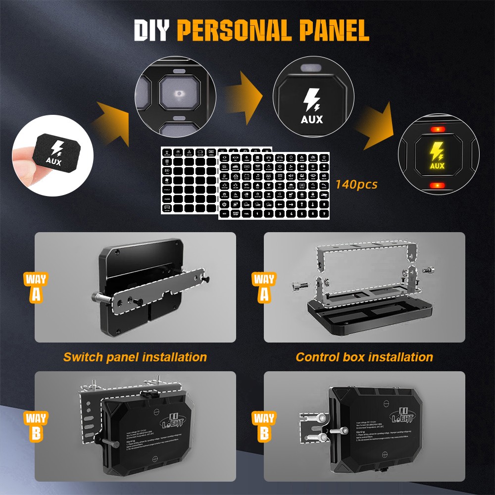 COLIGHT 12Gang APP RGB Switch Panel System LED Light Bar Electronic Relay System