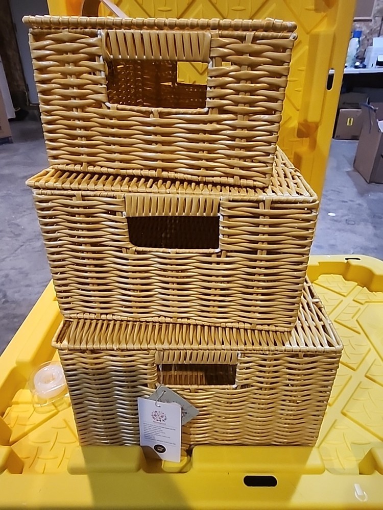 wicker basket set