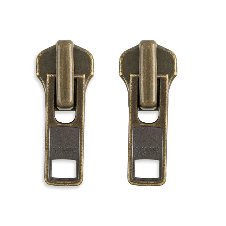 YKK® ORIGINAL SLIDERS #8 Automatic lock Metal Jacket Zipper Pulls - 2/Pac