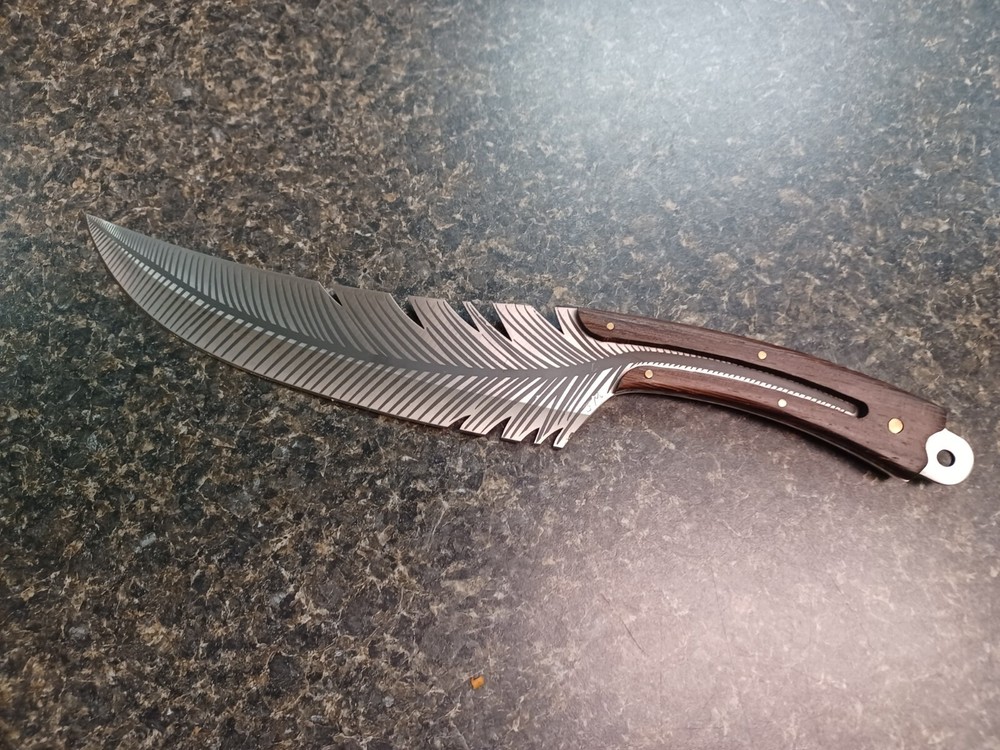 Eagle Feather Shaped Fixed Blade 14" Knife