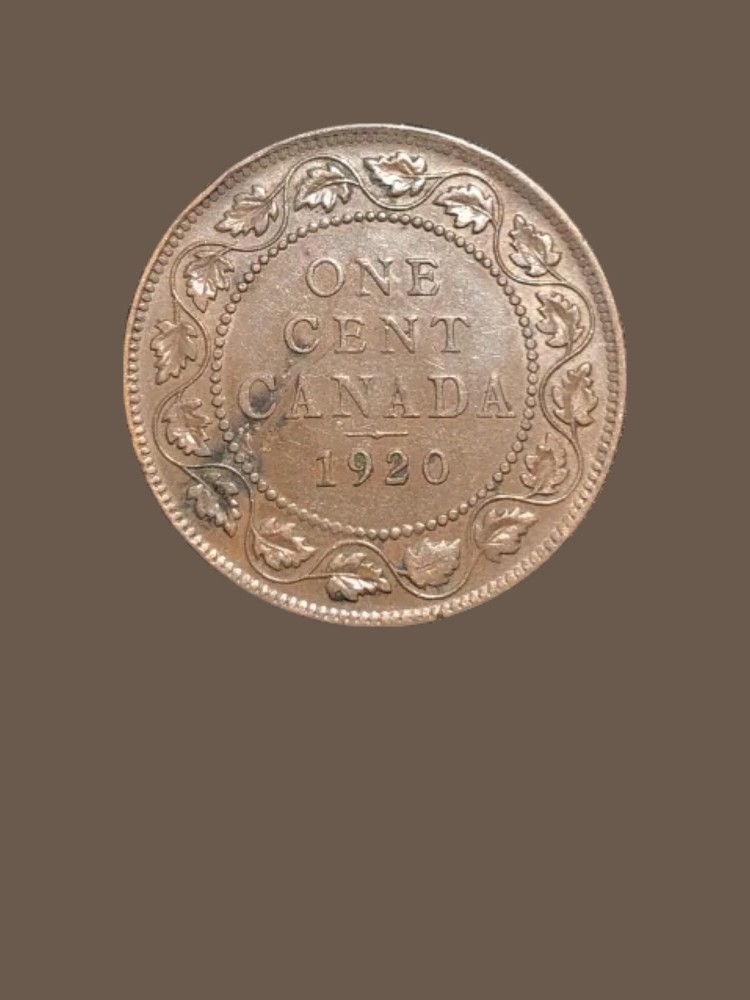 1920 Canada 1 Cent Bronze Coin - VF+ (Very Fine) condition