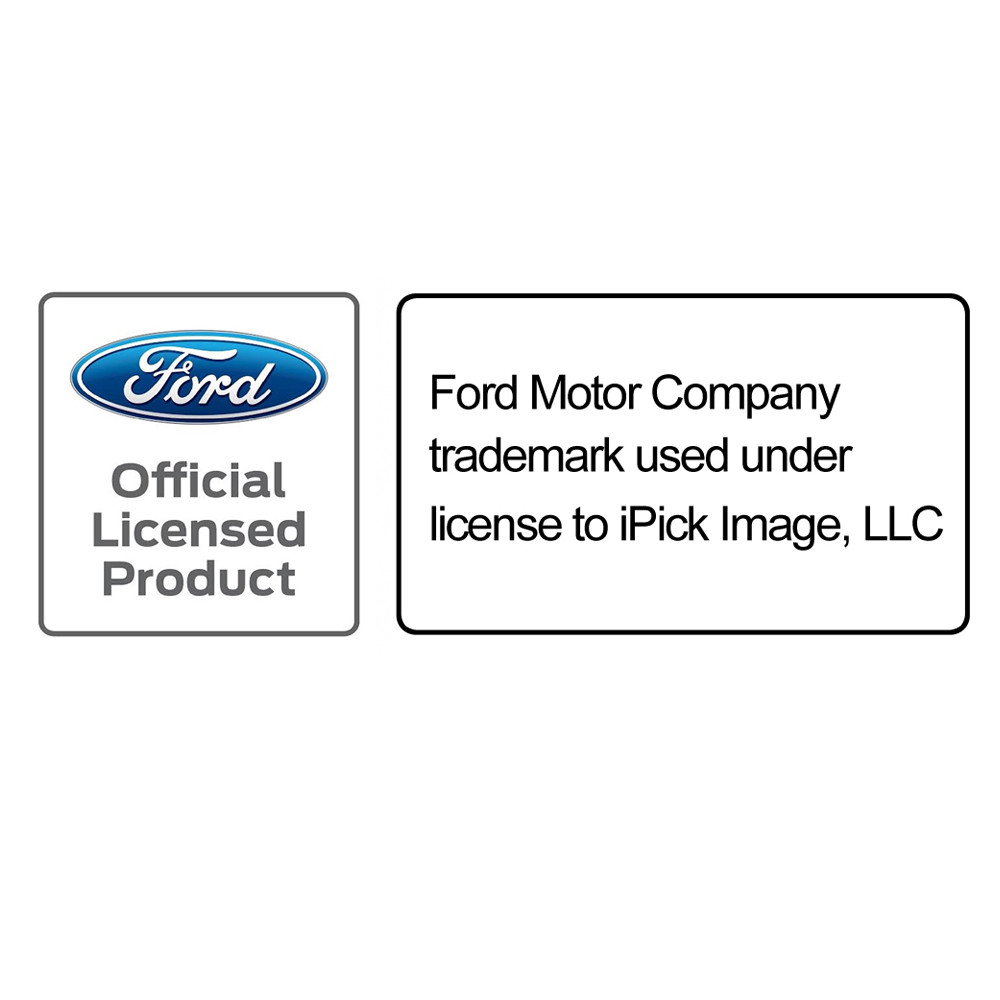 Ford Mustang Side Stripe Black Metal License Plate Frame