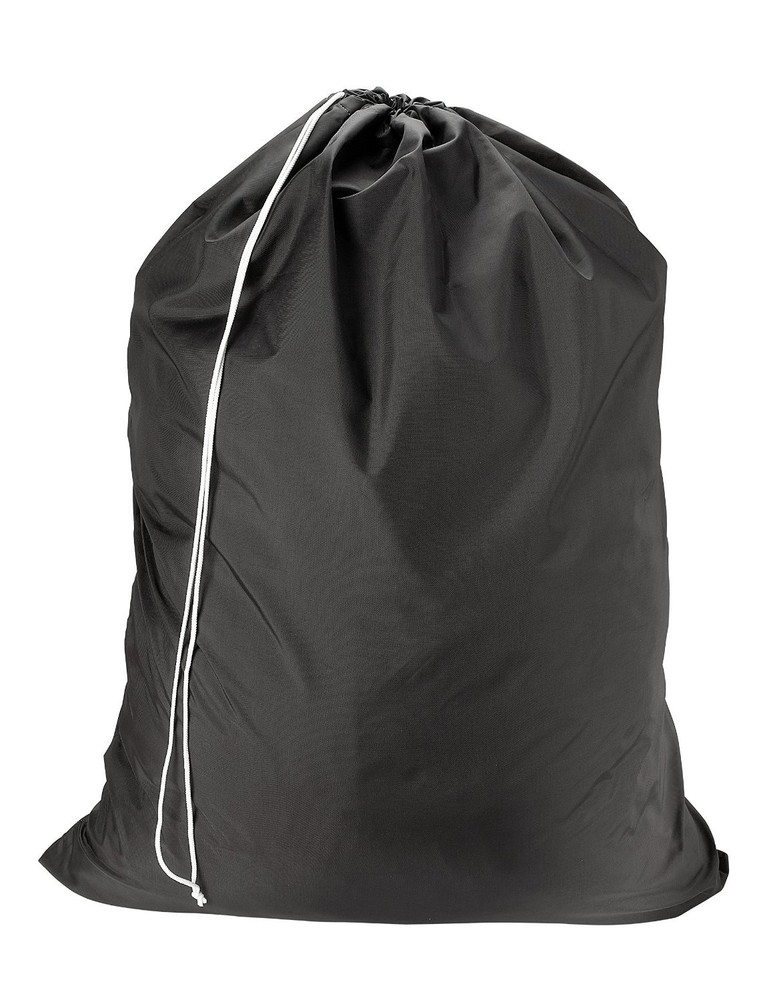 2 Jumbo Heavy Duty Nylon Laundry Bag Locking Drawstring Closure 30x40 Black