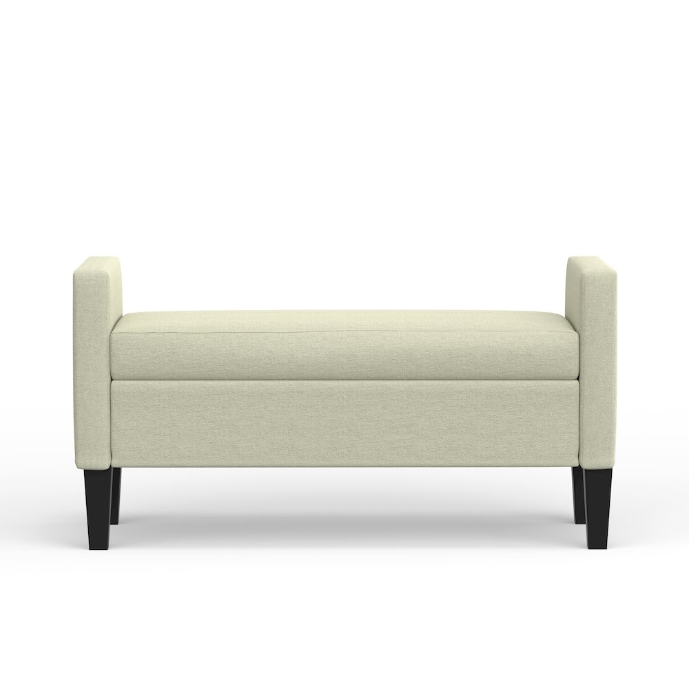 46" Storage Bench with Arms - Beige