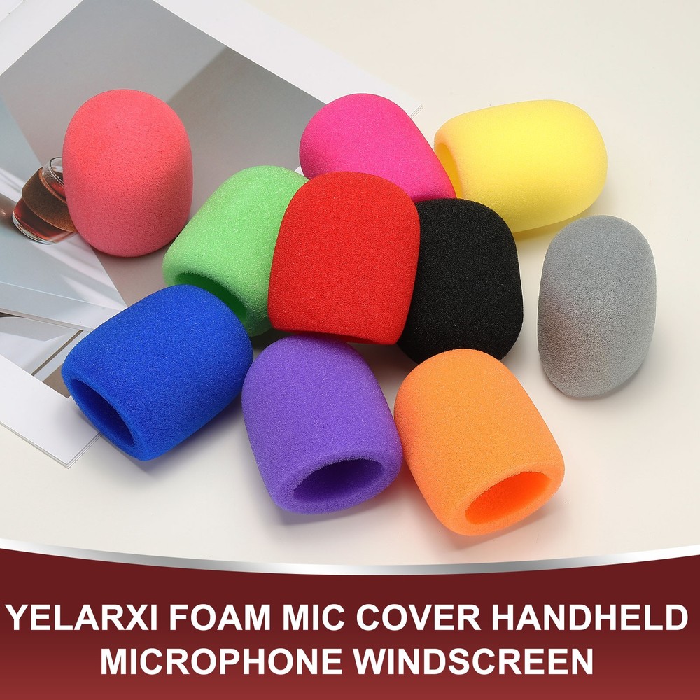 Microphone Cover, Sponge Foam Mic Cover, 3 Pack & 3" & Black