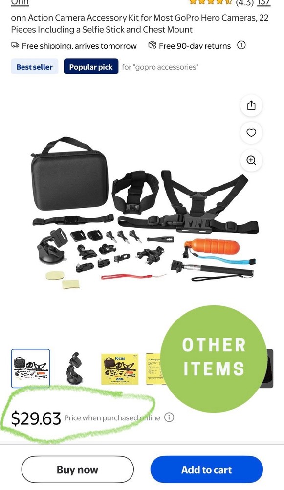 Onn Brand Camera Accessories Set
