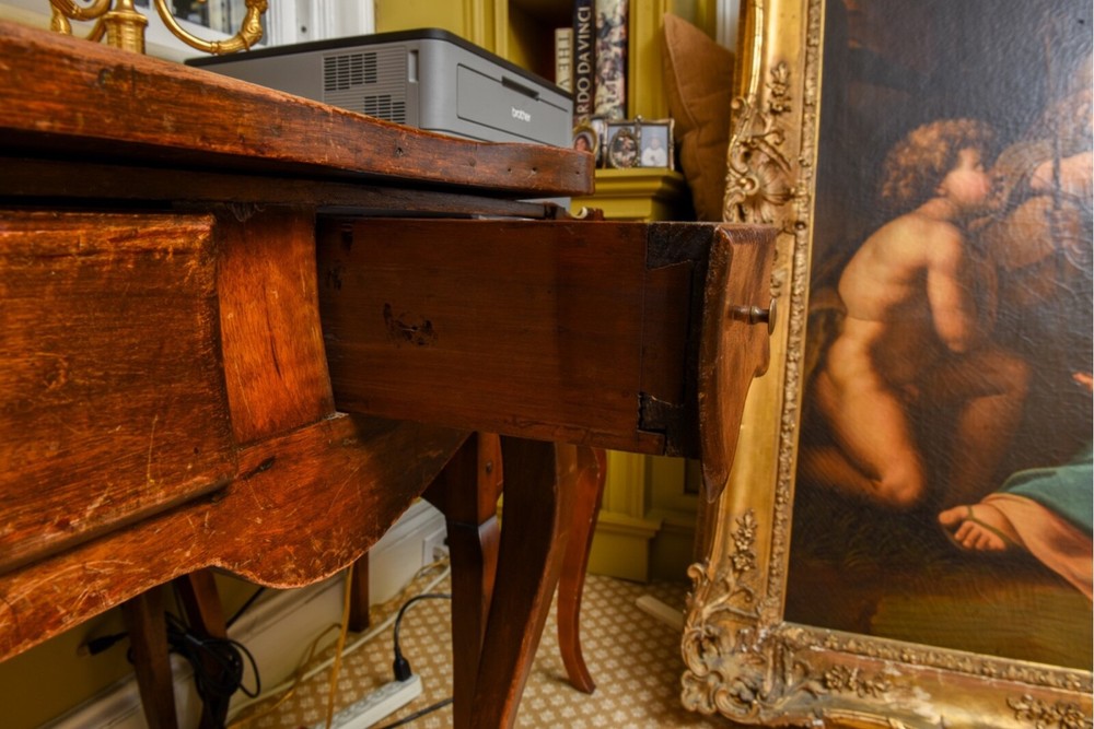 Antique French Walnut Writing Desk