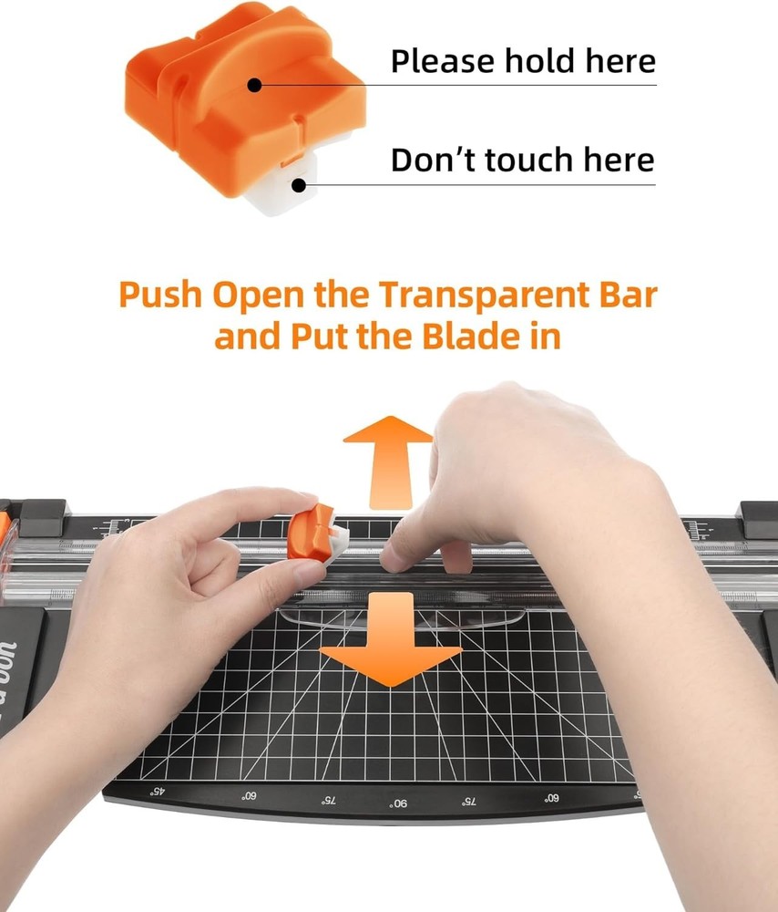 A4 Paper Cutter Replacement Blades 5 Pack Efficient Cutting Spring Loaded Safety