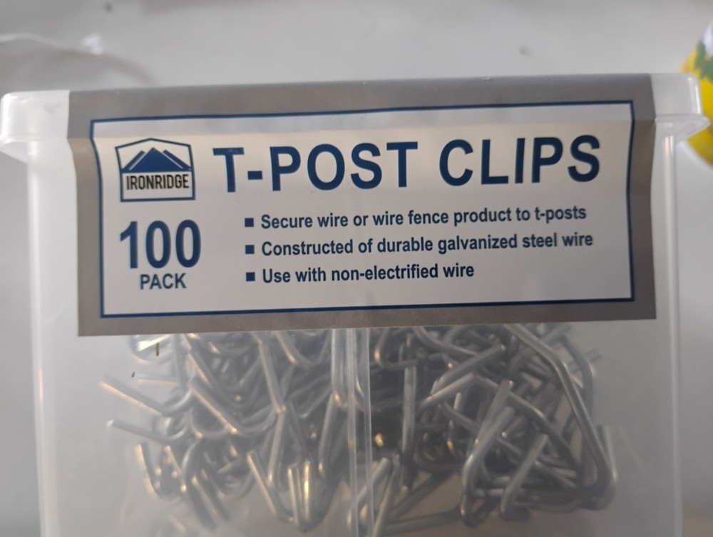 100 Pack T-post Clips For Attaching Wire Fence Galvinized