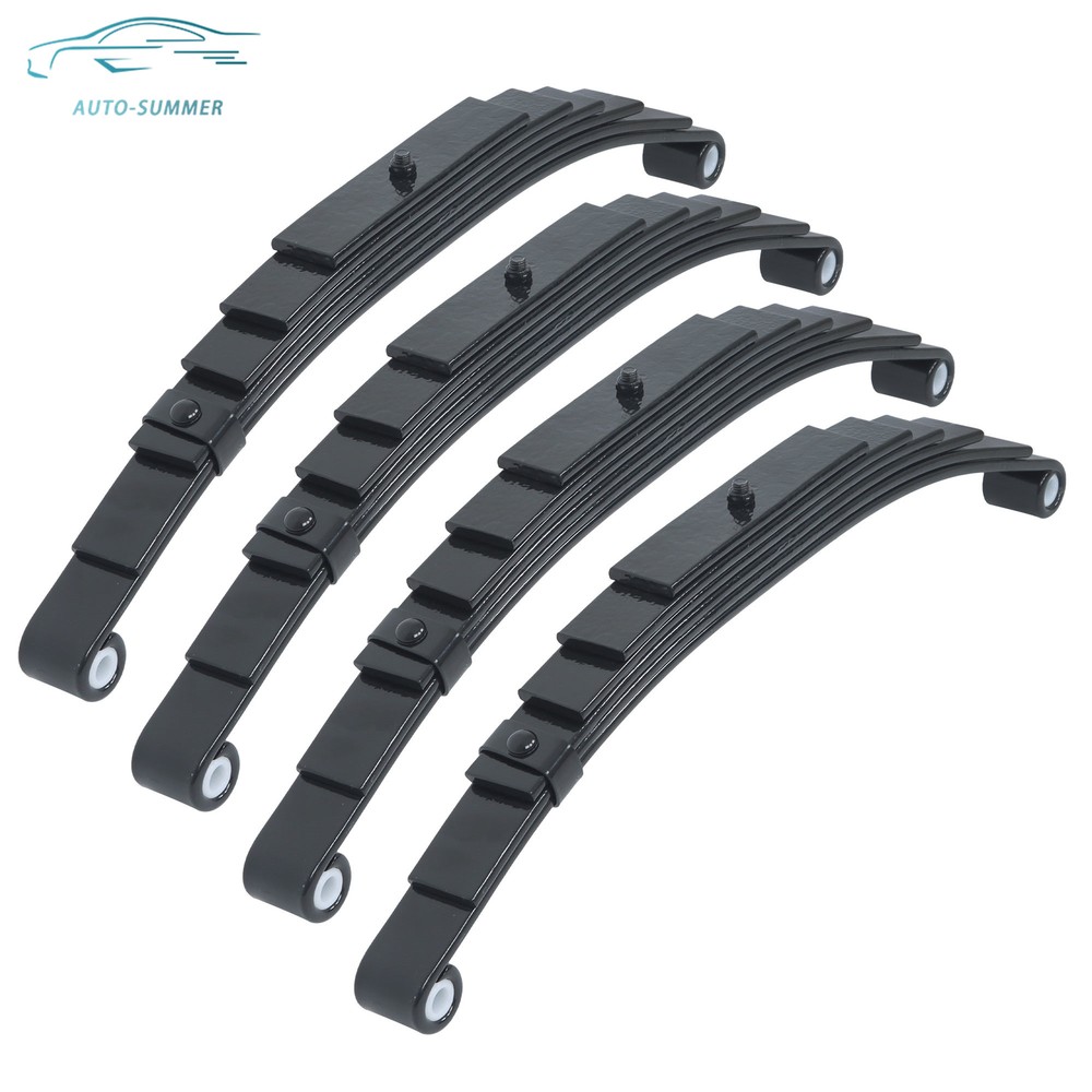 6 Leaf Double Eye Spring 3500lbs Cap For 7000lbs 7K Tandem Trailer Axle-Set 4