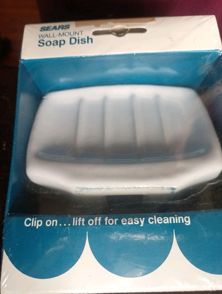 Sears Walmart Soap Dish Clip-on Ceramic