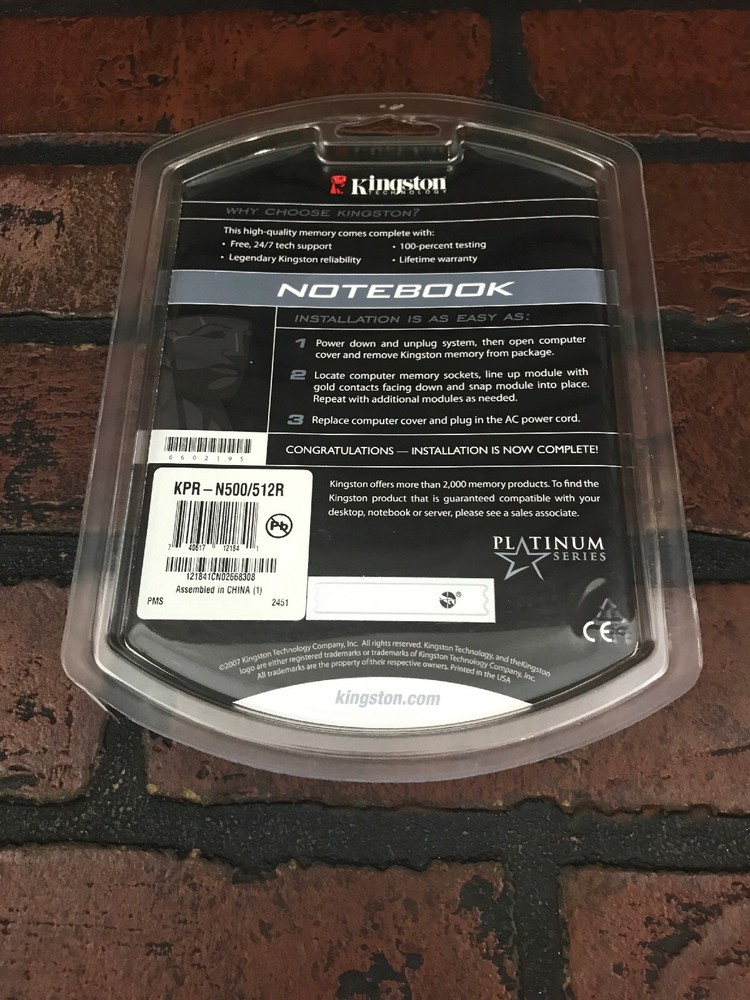 Kingston Notebook 512 MB 500 Series Memory