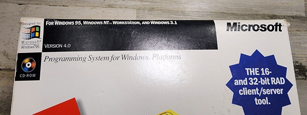 Microsoft Visual Basic Pro Professional Edition 4.0 PC Windows 95 NT 3.1