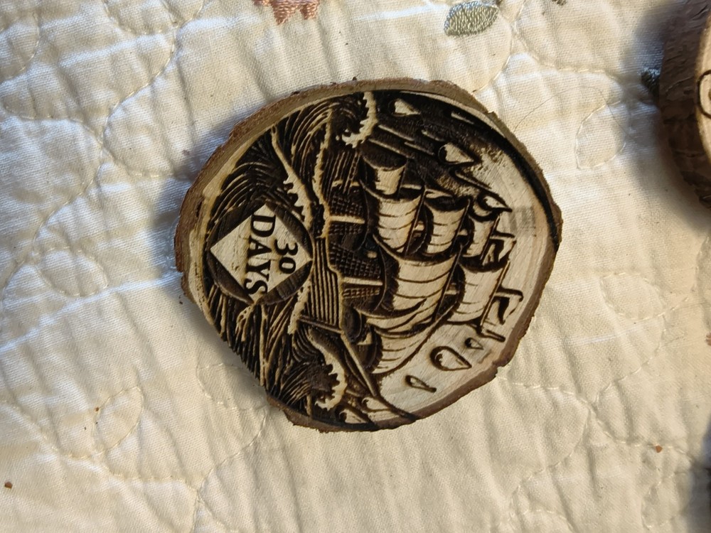 Sobriety Coins AA. Alcoholics Anonymous. Made From Wood. Customizable Chip