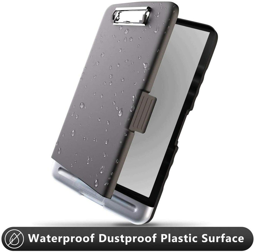 Clipboard with Storage Portable Slimcase Box Case Real Hinge Lightweight Plastic